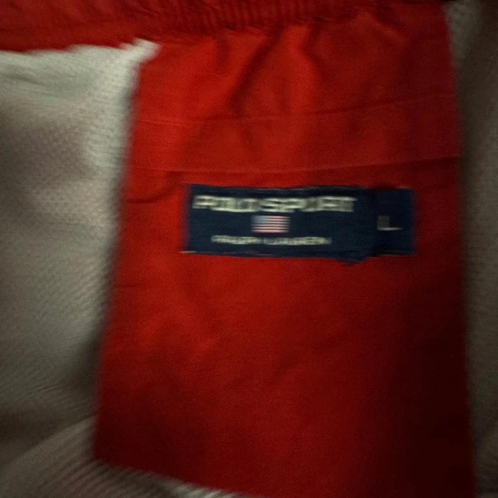 Polo Sport Ralph Lauren Mens Red Swim Trunks Shorts Yellow‎ Pony Logo Size L